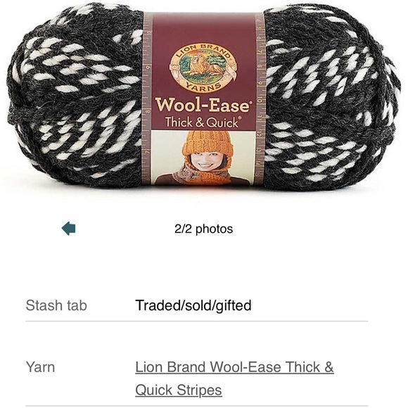 Lion Brand Wool Ease Thick & Quick Stripes wool blend self-striping yarn - Picture 2 of 8